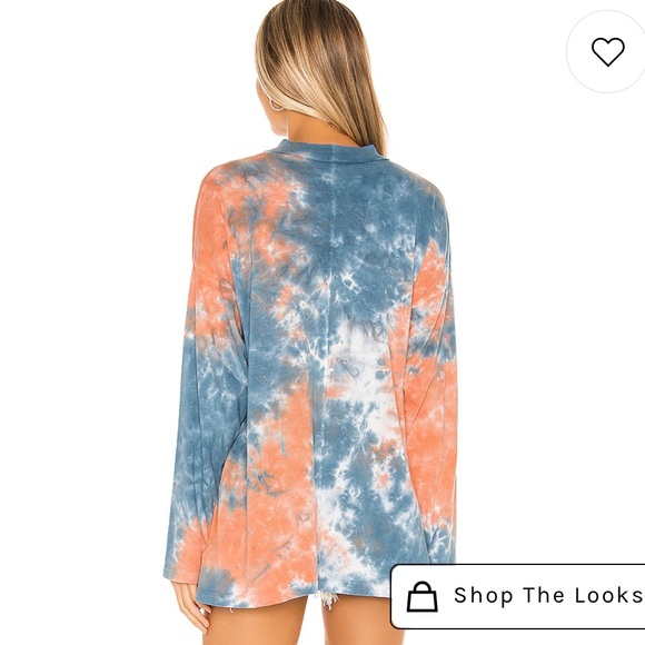 NWT FREE PEOPLE Be Free tie dye oversized tee - Picture 6 of 12